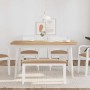 Banco 90 cm madera maciza caucho blanco von , Ess- und Küchenbänke - Ref: Foro24-4102600, Preis: 67,77 €, Rabatt: %