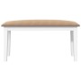Banco 90 cm madera maciza caucho blanco von , Ess- und Küchenbänke - Ref: Foro24-4102600, Preis: 67,77 €, Rabatt: %