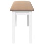 Banco 90 cm madera maciza caucho blanco von , Ess- und Küchenbänke - Ref: Foro24-4102600, Preis: 67,77 €, Rabatt: %