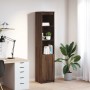 Aparador alto roble marrón 37,5x35x180 cm madera de ingeniería by , Sideboards - Ref: Foro24-861676, Price: 86,99 €, Discount: %