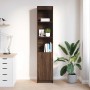 Aparador alto roble marrón 37,5x35x180 cm madera de ingeniería by , Sideboards - Ref: Foro24-861676, Price: 86,99 €, Discount: %