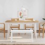 Banco 90 cm madera maciza caucho blanco von , Ess- und Küchenbänke - Ref: Foro24-4102599, Preis: 82,67 €, Rabatt: %