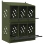 Nido para gallinas con 6 compartimentos de metal verde oliva von , Käfige und Lebensräume für Kleintiere - Ref: Foro24-864351...