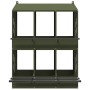 Nido para gallinas con 6 compartimentos de metal verde oliva von , Käfige und Lebensräume für Kleintiere - Ref: Foro24-864351...