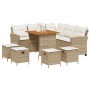 Juego de sofás de jardín en forma de L con cojines 6 pzas beige de , Conjuntos de jardín - Ref: Foro24-3213542, Precio: 549,06 €