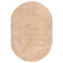 Alfombra peluda de pelo largo NAVARRA beige 300x200cm poliéster