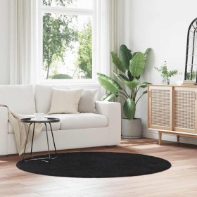 Alfombra peluda de pelo largo NAVARRA negra 160x160cm poliéster by , Rugs - Ref: Foro24-4102910, Price: 39,34 €, Discount: %