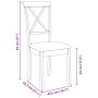 Sillas de comedor con cojines 2 uds madera maciza marrón caucho by , dining chairs - Ref: Foro24-4102401, Price: 116,67 €, Di...