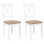 Sillas de comedor con cojines 2uds madera maciza blanco caucho von , Essstühle - Ref: Foro24-4102408, Preis: 116,74 €, Rabatt: %