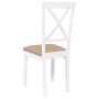 Sillas de comedor con cojines 2uds madera maciza blanco caucho von , Essstühle - Ref: Foro24-4102408, Preis: 116,74 €, Rabatt: %