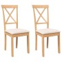 Sillas de comedor con cojines 2 uds madera maciza caucho von , Essstühle - Ref: Foro24-4102403, Preis: 116,10 €, Rabatt: %