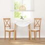 Sillas de comedor con cojines 2 uds madera maciza caucho von , Essstühle - Ref: Foro24-4102403, Preis: 116,10 €, Rabatt: %