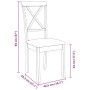 Sillas de comedor con cojines 2 uds madera maciza caucho von , Essstühle - Ref: Foro24-4102403, Preis: 116,10 €, Rabatt: %