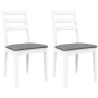 Sillas de comedor con cojines 2uds madera maciza blanco caucho von , Essstühle - Ref: Foro24-4102519, Preis: 132,53 €, Rabatt: %
