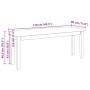 Banco 110 cm madera maciza marrón caucho von , Ess- und Küchenbänke - Ref: Foro24-4102602, Preis: 78,82 €, Rabatt: %