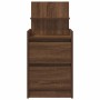 Mesilla de noche con 2 cajones roble marrón 38x34x80 cm von , Nachttische - Ref: Foro24-861367, Preis: 55,20 €, Rabatt: %