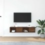 Muebles de TV 2uds Roble marrón 60x31x25,5 cm Madera ingeniería von , TV-Möbel - Ref: Foro24-861449, Preis: 64,86 €, Rabatt: %
