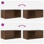 Muebles de TV 2uds Roble marrón 60x31x25,5 cm Madera ingeniería von , TV-Möbel - Ref: Foro24-861449, Preis: 64,86 €, Rabatt: %