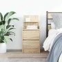 Mesilla de noche con 2 cajones roble Sonoma 38x34x80 cm de , Mesitas de noche - Ref: Foro24-861359, Precio: 60,12 €, Descuent...