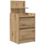 Mesilla de noche con 2 cajones roble artesanal 38x34x80 cm by , Nightstands - Ref: Foro24-861371, Price: 54,66 €, Discount: %