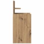 Mesilla de noche con 2 cajones roble artesanal 38x34x80 cm by , Nightstands - Ref: Foro24-861371, Price: 54,66 €, Discount: %