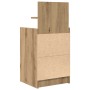 Mesilla de noche con 2 cajones roble artesanal 38x34x80 cm by , Nightstands - Ref: Foro24-861371, Price: 54,66 €, Discount: %