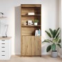 Aparador Artisan Roble 70x35x180 cm Madera de ingeniería by , Sideboards - Ref: Foro24-3328479, Price: 126,76 €, Discount: %