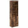 Aparador alto roble ahumado 50x35x180 cm madera de ingeniería by , Sideboards - Ref: Foro24-3328466, Price: 106,50 €, Discoun...