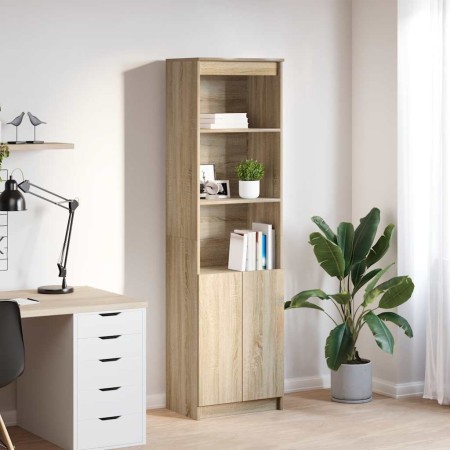 Aparador alto roble Sonoma 50x35x180 cm madera de ingeniería by , Sideboards - Ref: Foro24-3328464, Price: 104,56 €, Discount: %