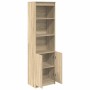 Aparador alto roble Sonoma 50x35x180 cm madera de ingeniería by , Sideboards - Ref: Foro24-3328464, Price: 104,56 €, Discount: %