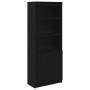 Aparador alto roble negro 70x35x180 cm madera de ingeniería by , Sideboards - Ref: Foro24-3328472, Price: 116,57 €, Discount: %