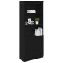 Aparador alto roble negro 70x35x180 cm madera de ingeniería by , Sideboards - Ref: Foro24-3328472, Price: 116,57 €, Discount: %