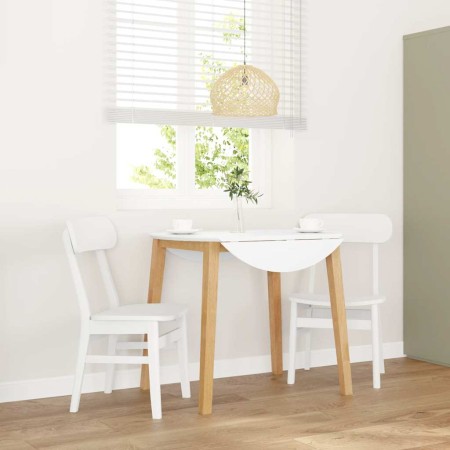 Sillas de comedor 2 unidades madera maciza de caucho blanco by , dining chairs - Ref: Foro24-4102441, Price: 150,34 €, Discou...
