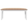 Banco 110 cm madera maciza caucho blanco von , Ess- und Küchenbänke - Ref: Foro24-4102609, Preis: 77,92 €, Rabatt: %