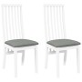 Sillas de comedor con cojines 2uds madera maciza blanco caucho by , dining chairs - Ref: Foro24-4102457, Price: 151,54 €, Dis...