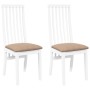 Sillas de comedor con cojines 2uds madera maciza blanco caucho von , Essstühle - Ref: Foro24-4102460, Preis: 145,65 €, Rabatt: %