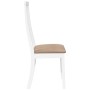 Sillas de comedor con cojines 2uds madera maciza blanco caucho von , Essstühle - Ref: Foro24-4102460, Preis: 145,65 €, Rabatt: %