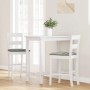 Taburetes de bar con cojines 2 uds madera maciza blanca caucho von , Küchenhocker - Ref: Foro24-4102559, Preis: 136,73 €, Rab...
