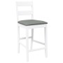 Taburetes de bar con cojines 2 uds madera maciza blanca caucho von , Küchenhocker - Ref: Foro24-4102559, Preis: 136,73 €, Rab...