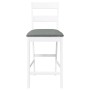 Taburetes de bar con cojines 2 uds madera maciza blanca caucho von , Küchenhocker - Ref: Foro24-4102559, Preis: 136,73 €, Rab...