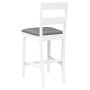 Taburetes de bar con cojines 2 uds madera maciza blanca caucho von , Küchenhocker - Ref: Foro24-4102559, Preis: 136,73 €, Rab...