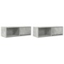 Muebles de TV 2uds madera ingeniería gris hormigón 80x31x25,5cm by , TV Furniture - Ref: Foro24-861461, Price: 71,83 €, Disco...