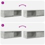 Muebles de TV 2uds madera ingeniería gris hormigón 80x31x25,5cm by , TV Furniture - Ref: Foro24-861461, Price: 71,83 €, Disco...