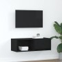 Mueble de TV de madera de roble negro 80x31x25,5 cm de , Muebles TV - Ref: Foro24-861456, Precio: 47,64 €, Descuento: %