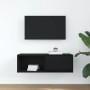 Mueble de TV de madera de roble negro 80x31x25,5 cm de , Muebles TV - Ref: Foro24-861456, Precio: 47,64 €, Descuento: %