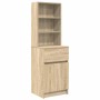 Mesilla de noche de roble Sonoma 39x35x125 cm Madera ingeniería de , Mesitas de noche - Ref: Foro24-861312, Precio: 84,48 €, ...
