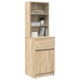 Mesilla de noche de roble Sonoma 39x35x125 cm Madera ingeniería de , Mesitas de noche - Ref: Foro24-861312, Precio: 84,48 €, ...