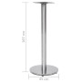 Pata de mesa de bistró acero inoxidable plateado Ø45x107 cm de , Patas para mesas - Ref: Foro24-325440, Precio: 104,30 €, Des...