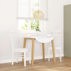 Sillas de comedor 2 unidades madera maciza de caucho blanco by , dining chairs - Ref: Foro24-4102415, Price: 120,62 €, Discou...