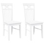 Sillas de comedor 2 unidades madera maciza de caucho blanco by , dining chairs - Ref: Foro24-4102415, Price: 120,54 €, Discou...